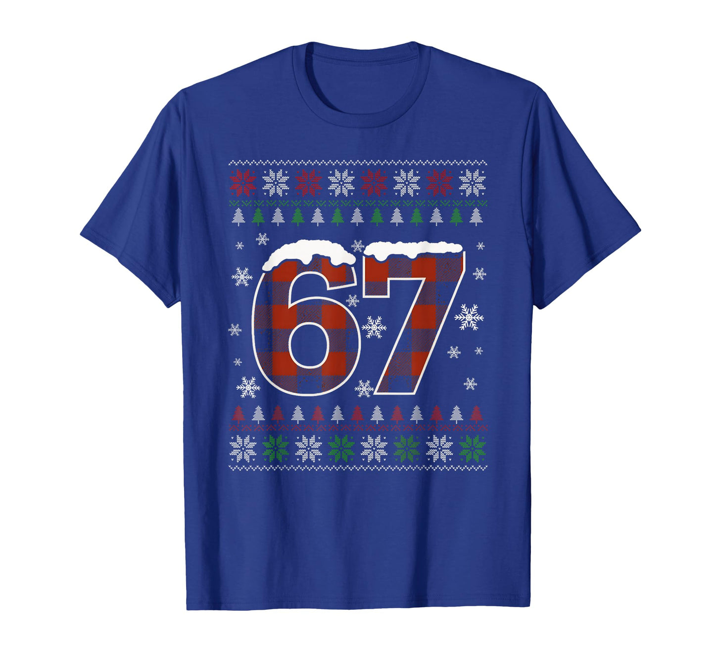Funny 67 Six Seven Meme Brainrot Cringe Christmas Pajamas T-Shirt