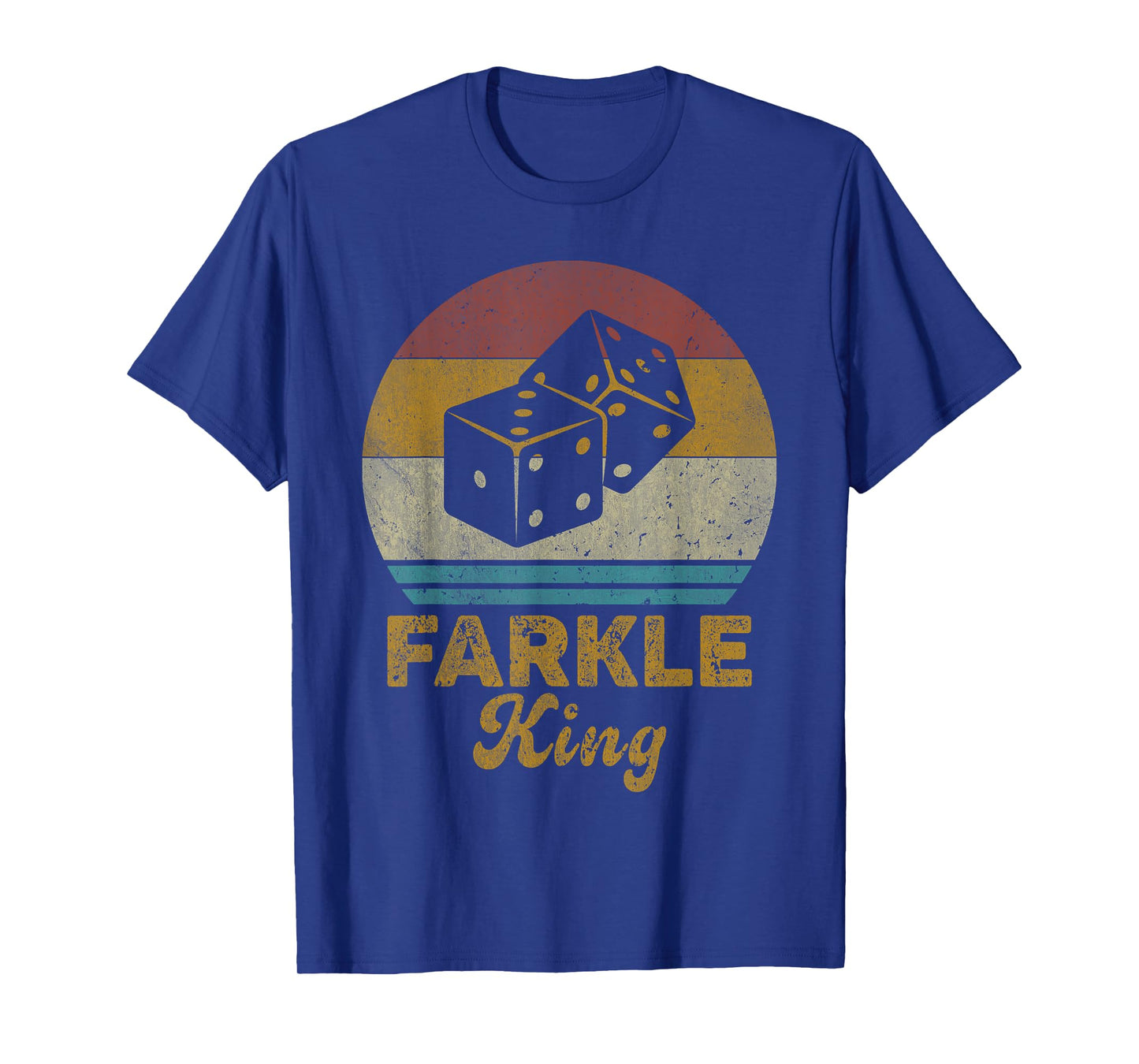 Farkle King Vintage Farkle Dice Game Mens T-Shirt