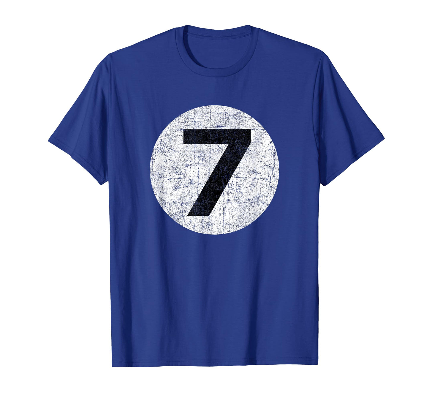 Funny 7 Number Seven Graphic Group Halloween Birthday Retro T-Shirt