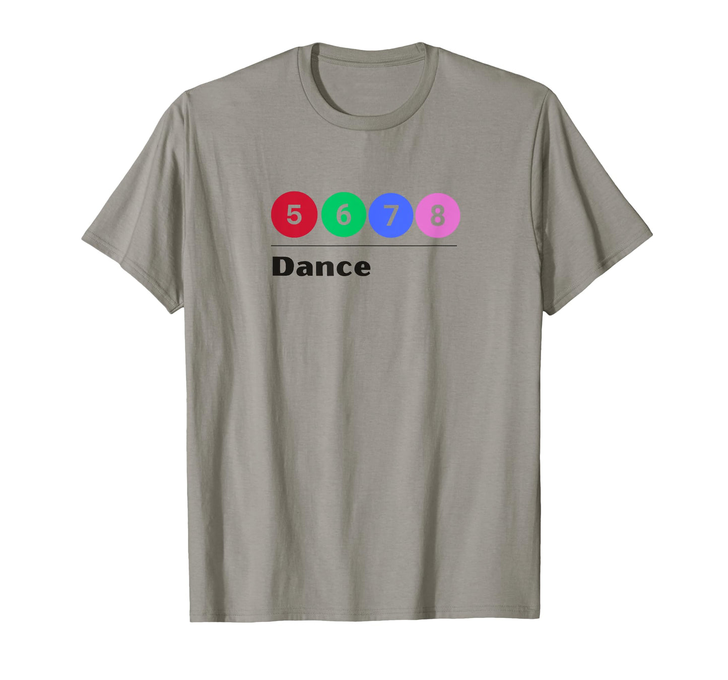 SUBWAY STYLE 5, 6, 7, 8, DANCE Ballet Dancer Numbers Graphic T-Shirt