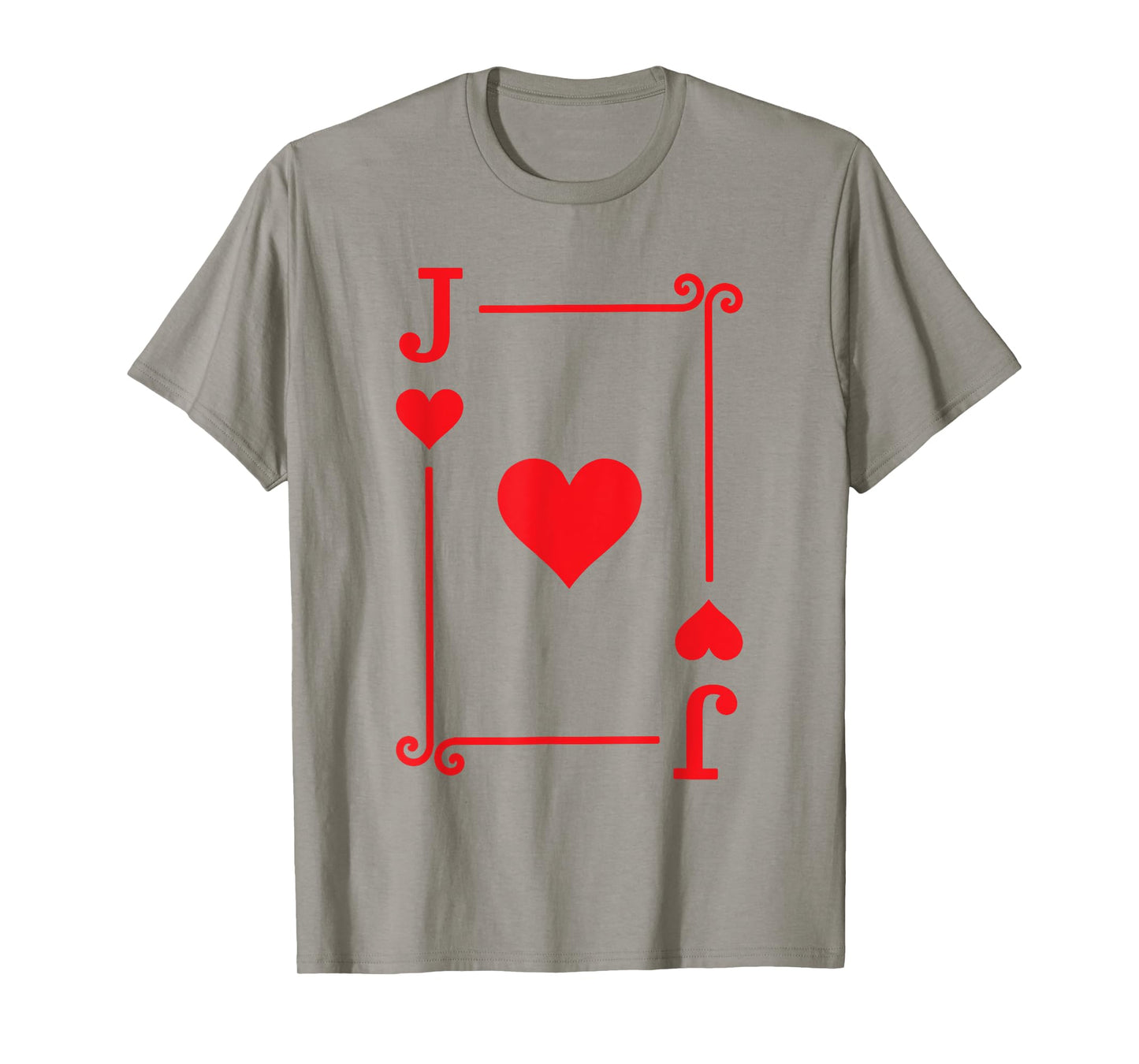 Playing Card Costume Tees Jack Hearts Card T-Shirt - White, Small, Unisex-Kids