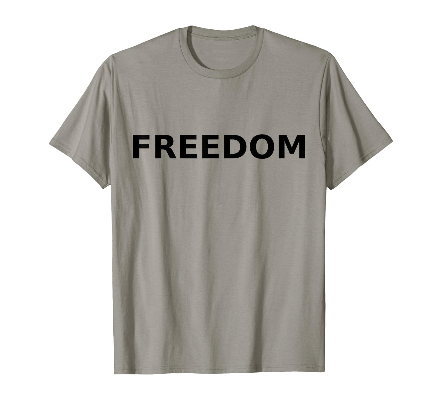 Freedom Black Text Minimalist Design,Bold Typography Graphic T-Shirt