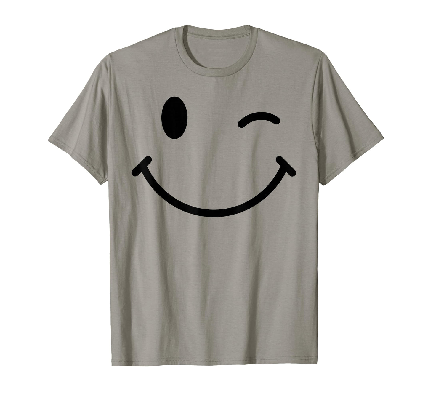 70s Yellow Smile Face Happy Wink Smiling Positive Retro T-Shirt