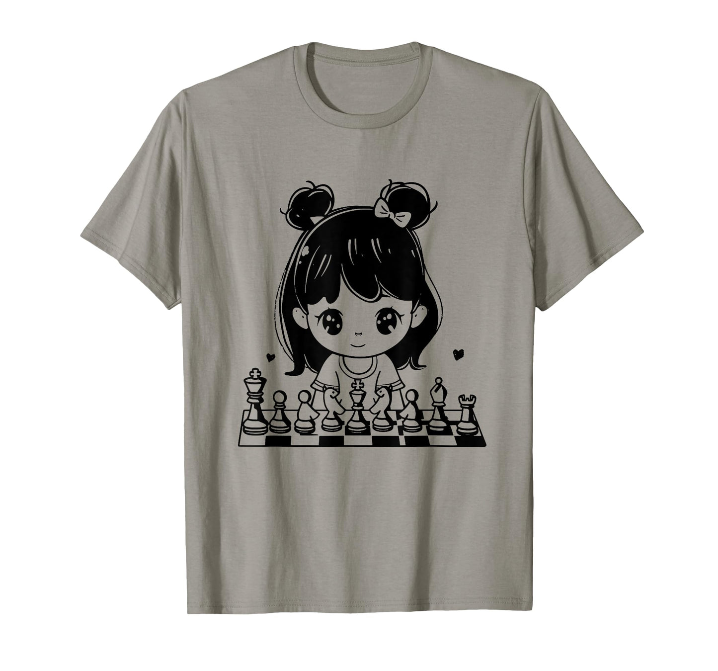 Chess Girl Cartoon Style Tabletop Games T-Shirt