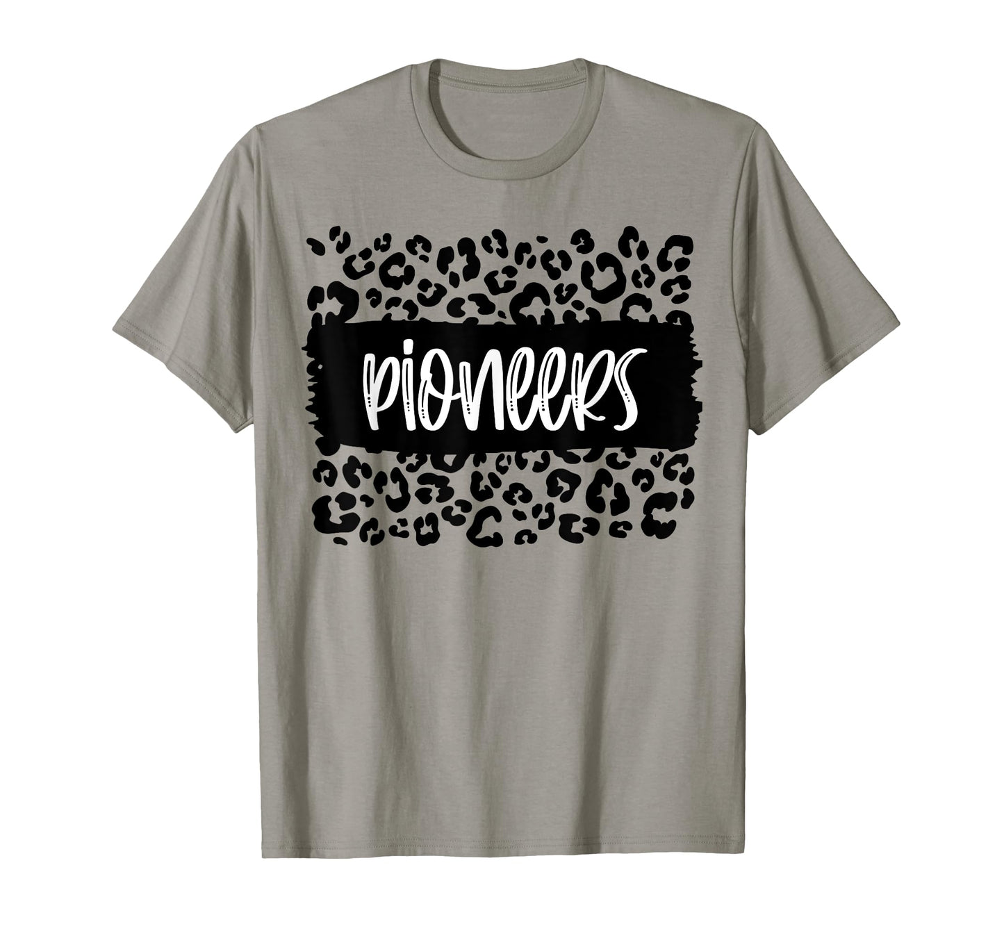 Pioneers Team Mascot School Spirit Game Night Leopard Print T-Shirt