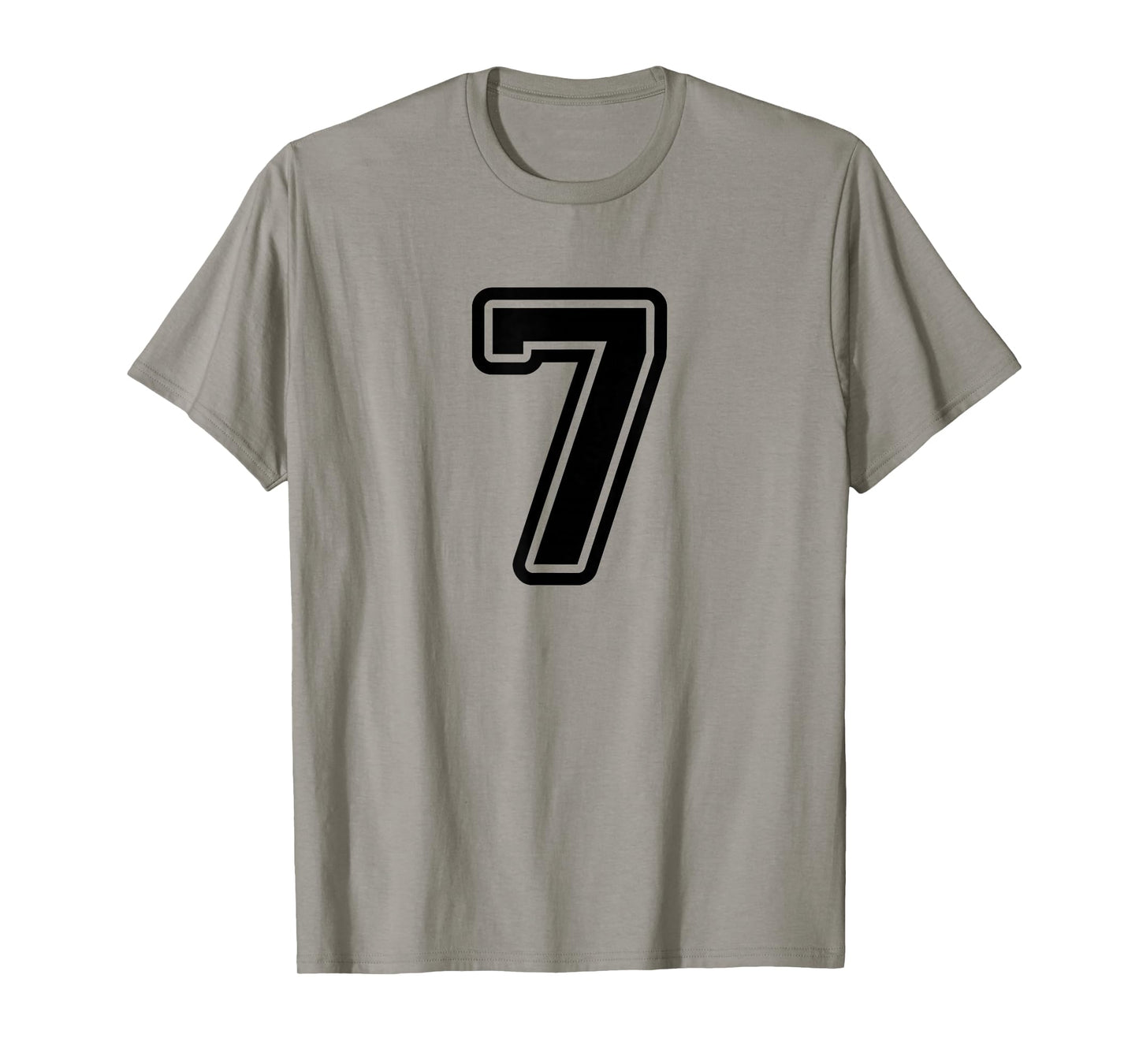 Number #7 Black Sport Varsity Number 7 T-Shirt