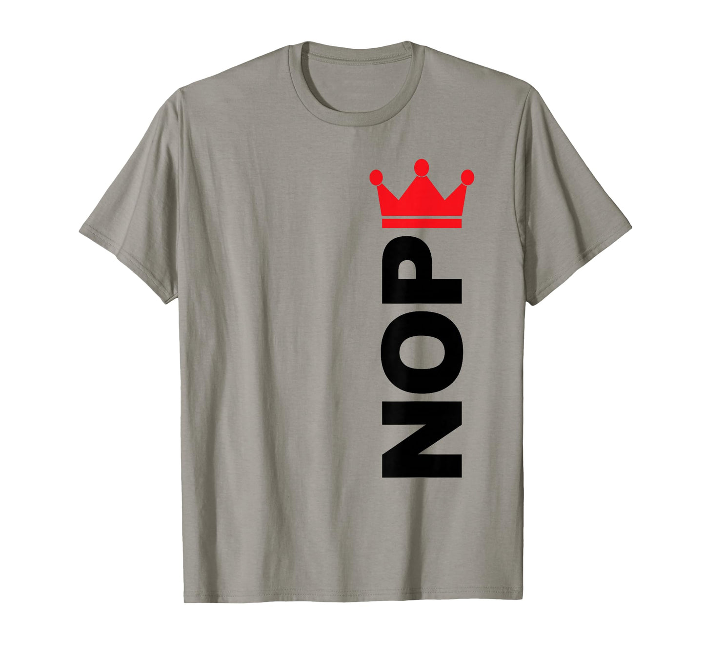 Nope No-Kings in America Protest Vertical Text T-Shirt