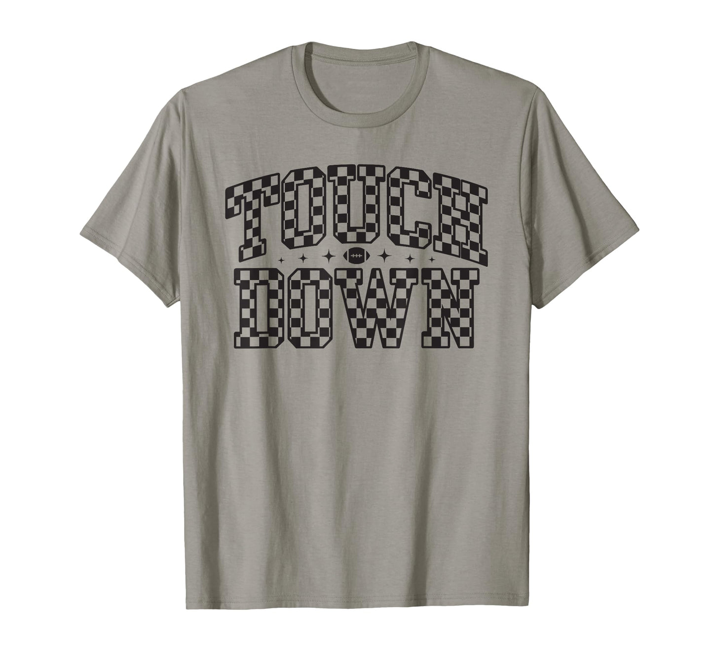 Game Day Checkered Touchdown Season Preppy American Football T-Shirt