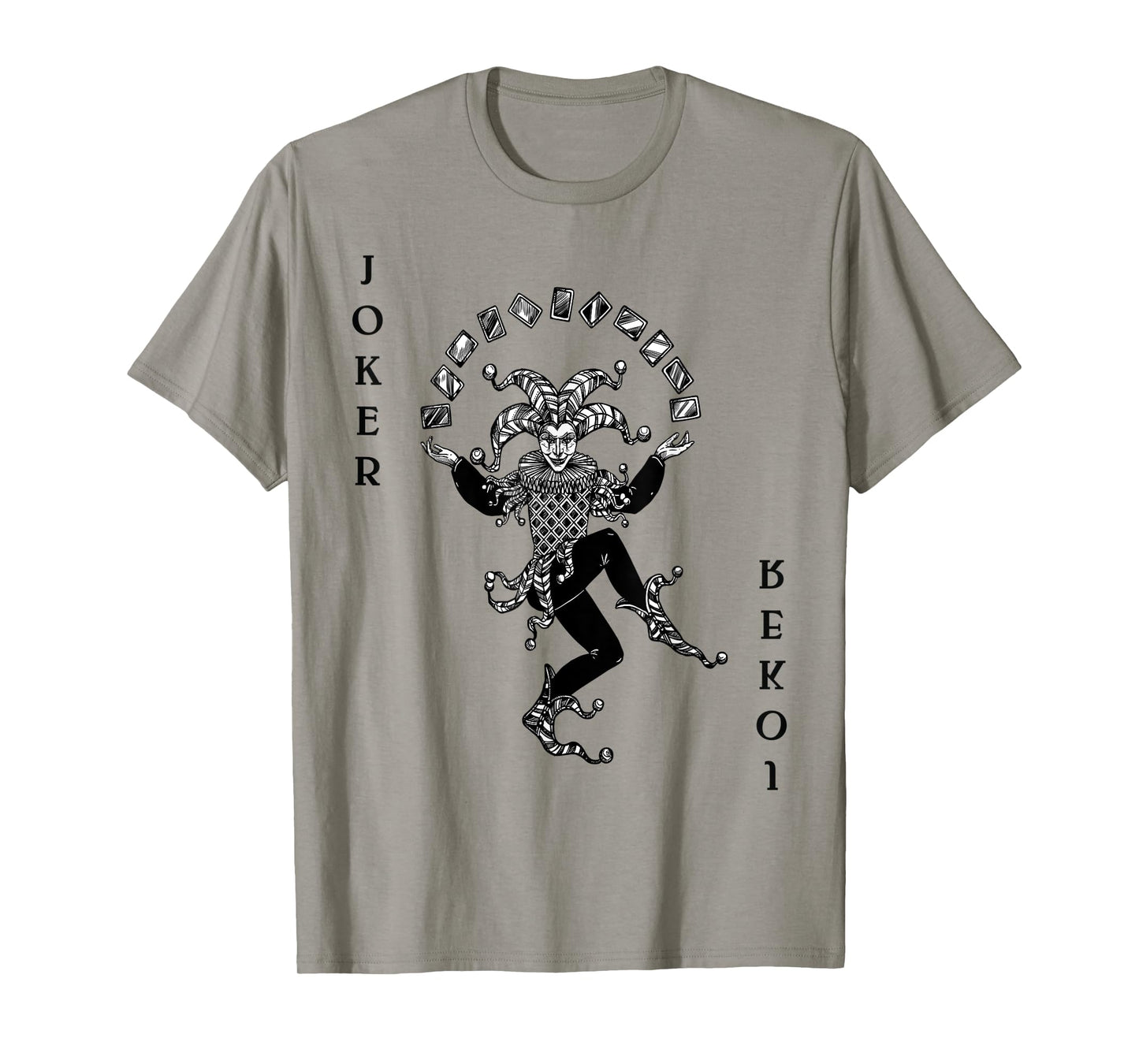 Joker Poker Playing Card Costume Carnival Joker Costume T-Shirt