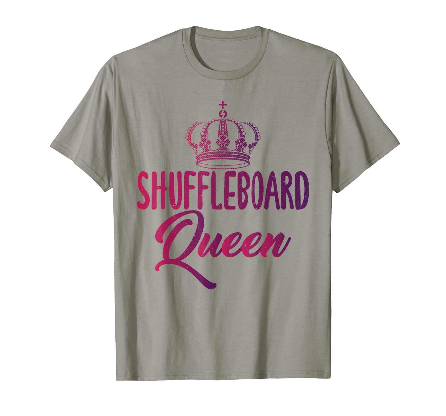 Shuffleboard Queen text with Pretty Art Of Crown Shuffle T-Shirt