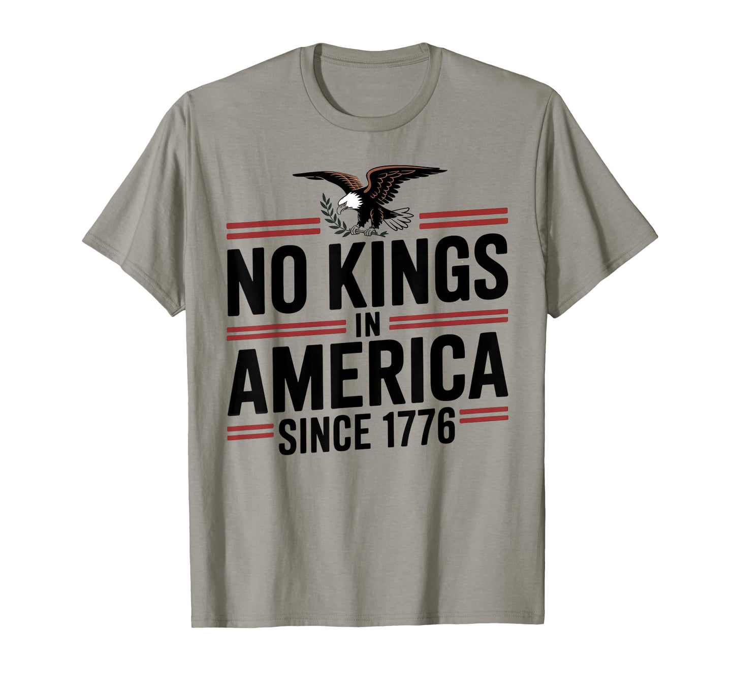 America Flag 4th July Decor No Kings In America Since 1776 T-Shirt