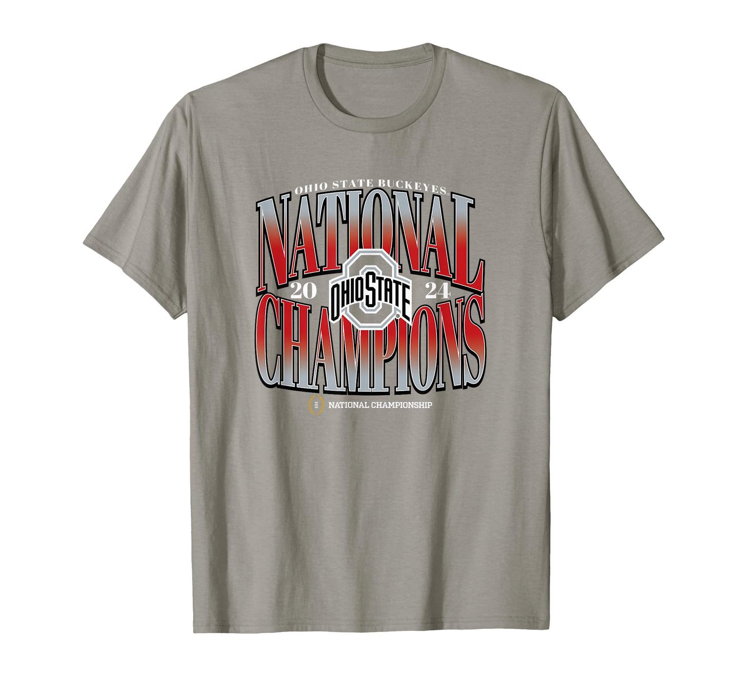 Ohio State Buckeyes National Champs 2024 CFP Strong Red T-Shirt
