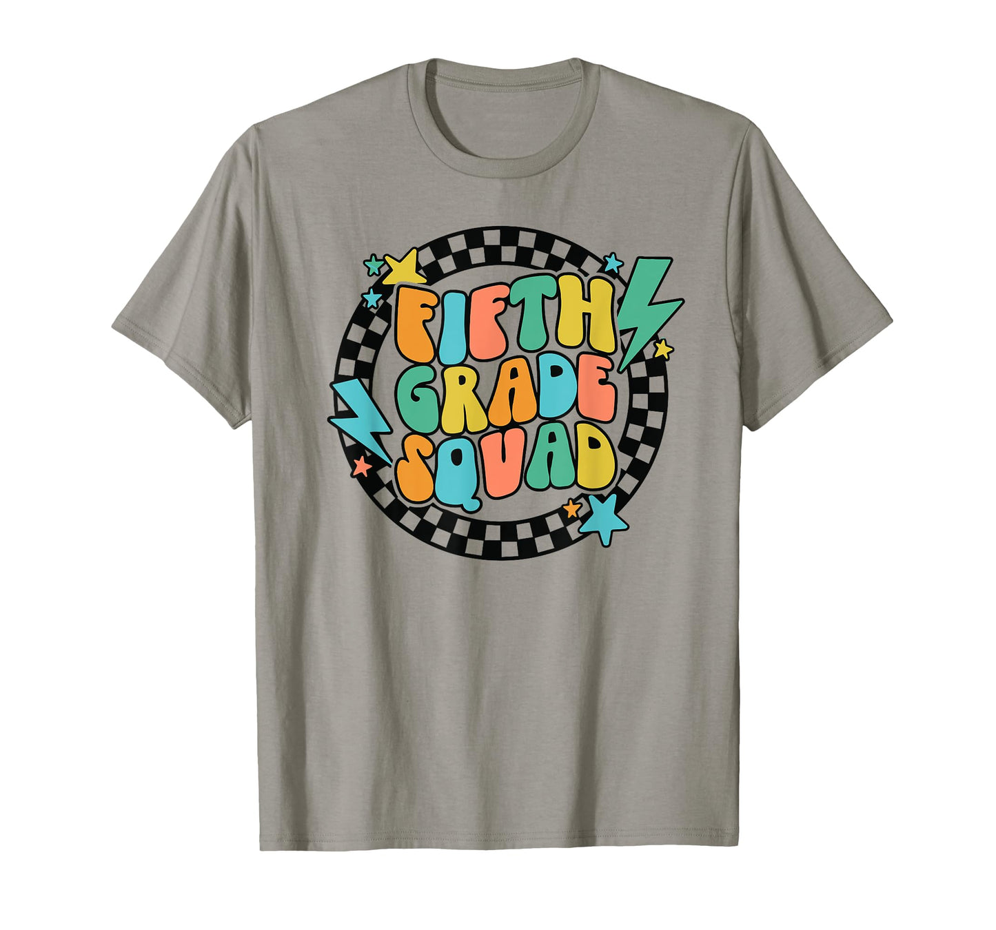 Back To School Groovy Teacher Fifth 5th Grade Crew Squad T-Shirt