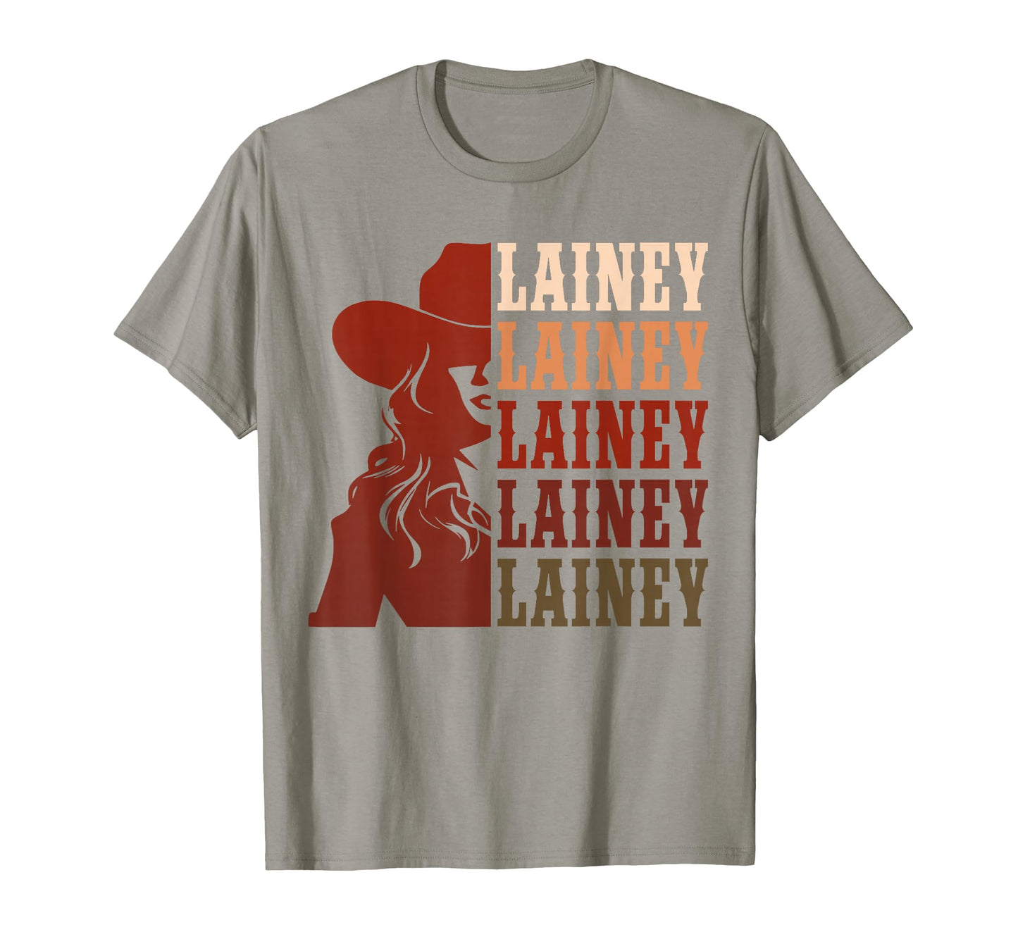 Girl Retro First Name Lainey Personalized Cowgirl Party T-Shirt