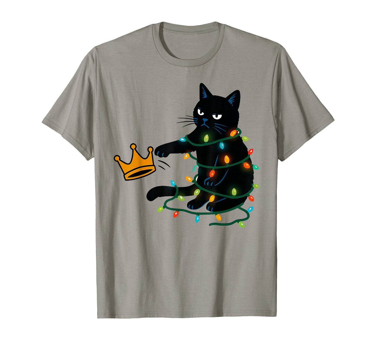 Funny Black Cat No Kings in America T-Shirt