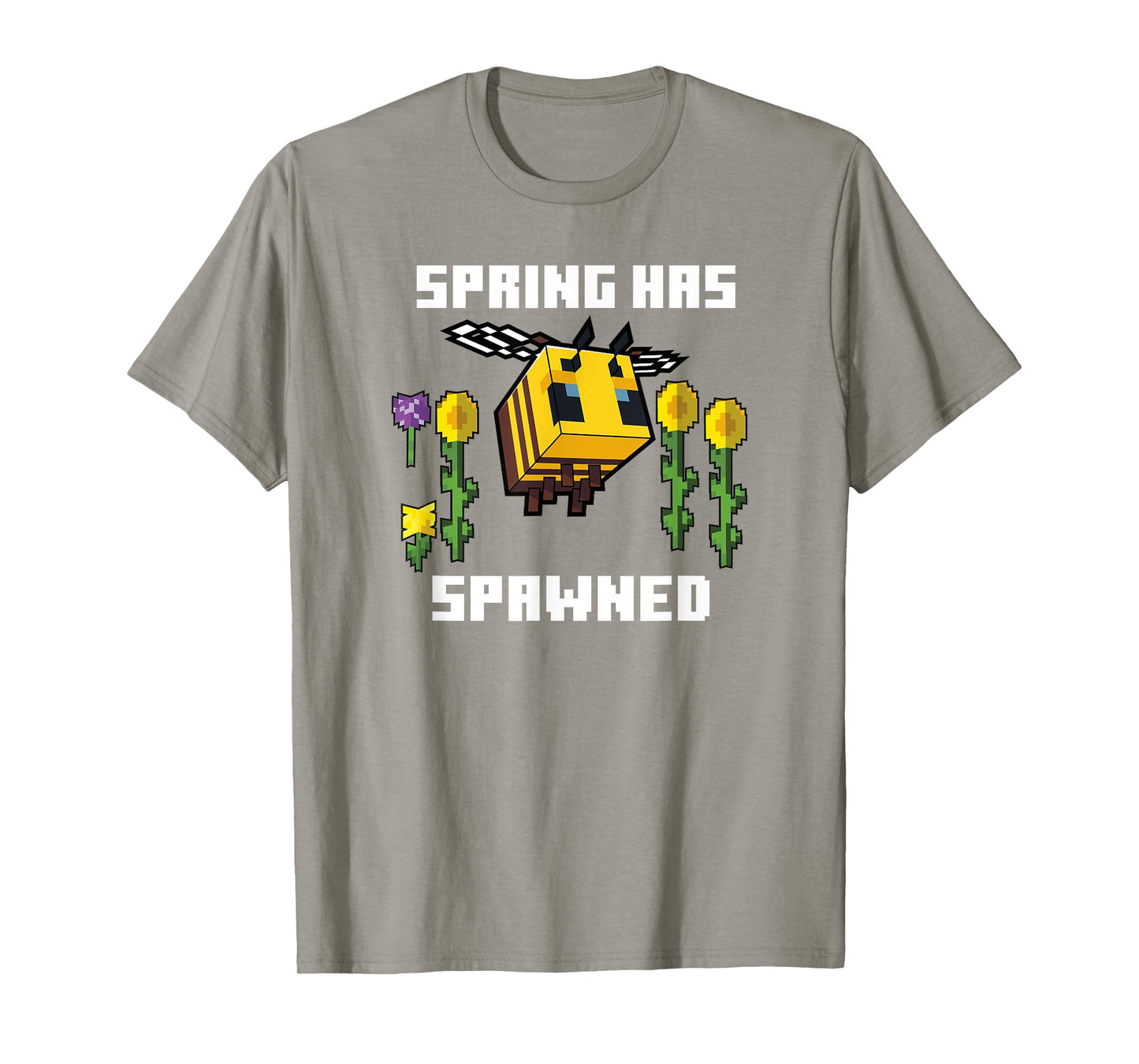 Minecraft Bee Spring Has Spawned Graphic Blocks T-Shirt
