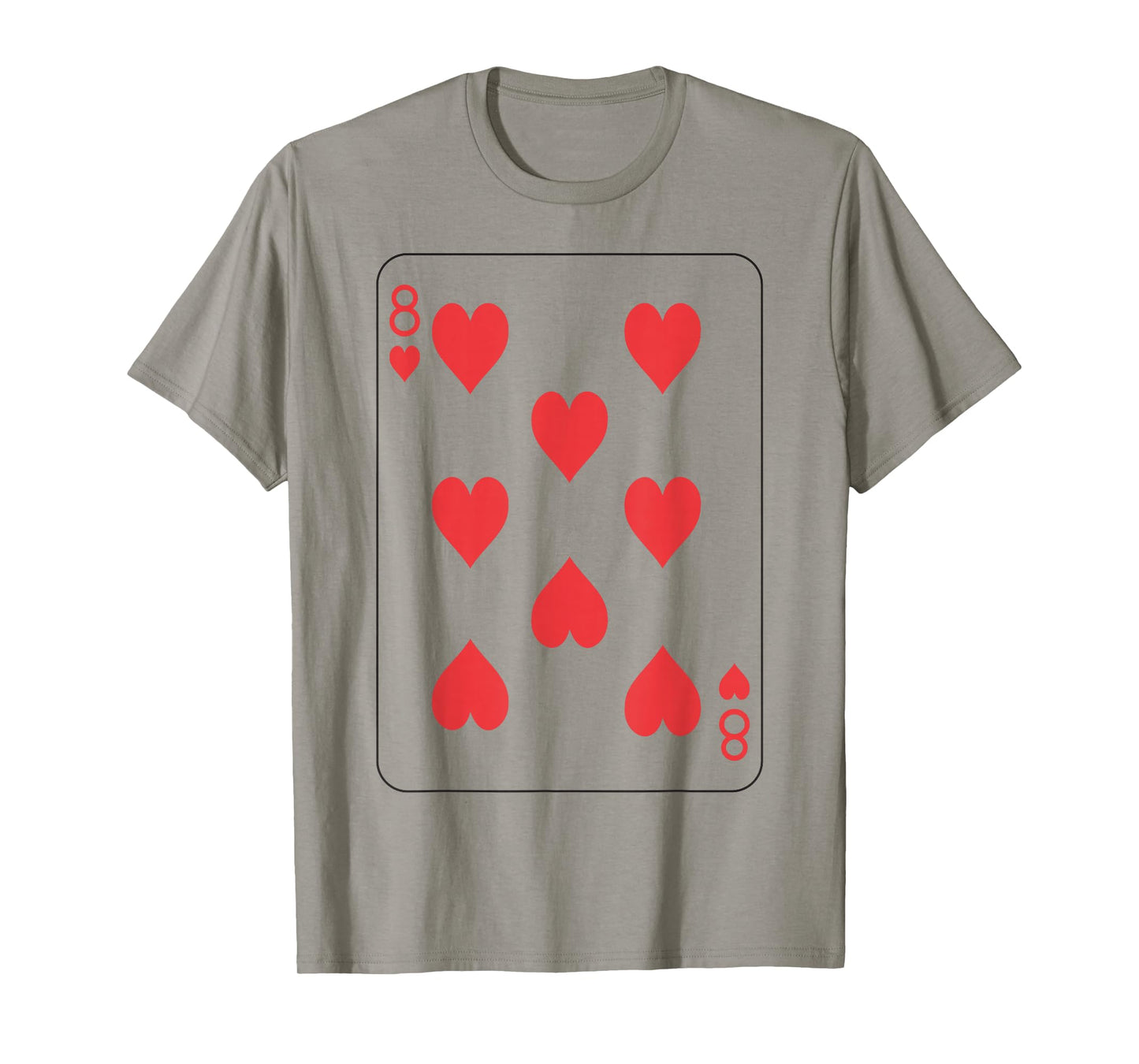 Eight of Hearts | Deck of Cards Front and Back Group Costume T-Shirt