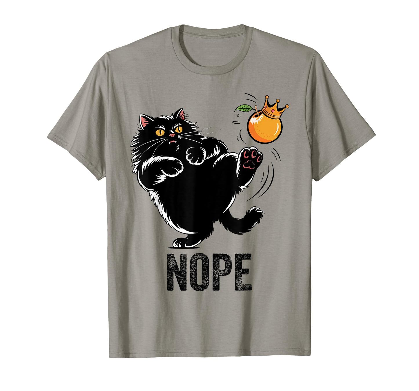 No Kings in America Funny Black Cat We The People T-Shirt