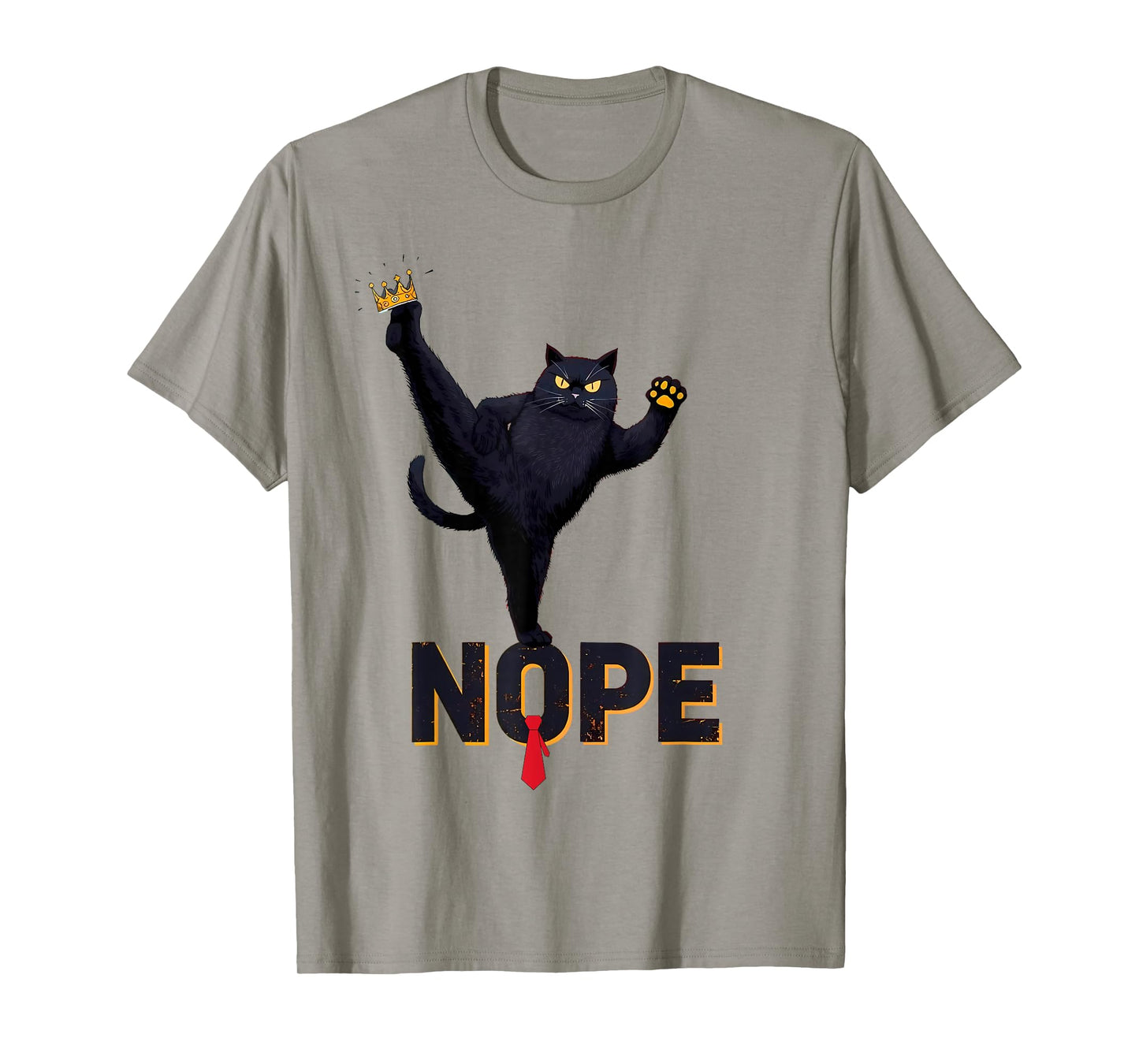 Nope No Kings Funny Black Cat T-Shirt