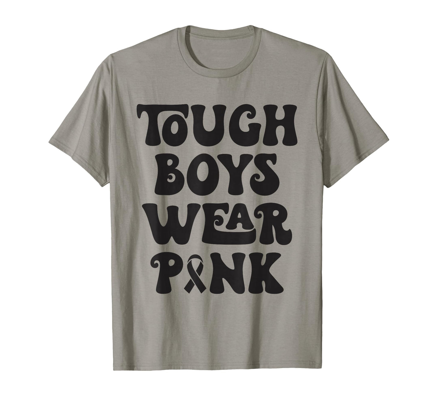 Tough Boys Wear Pink Funny Breast Cancer Awareness Men Kids T-Shirt