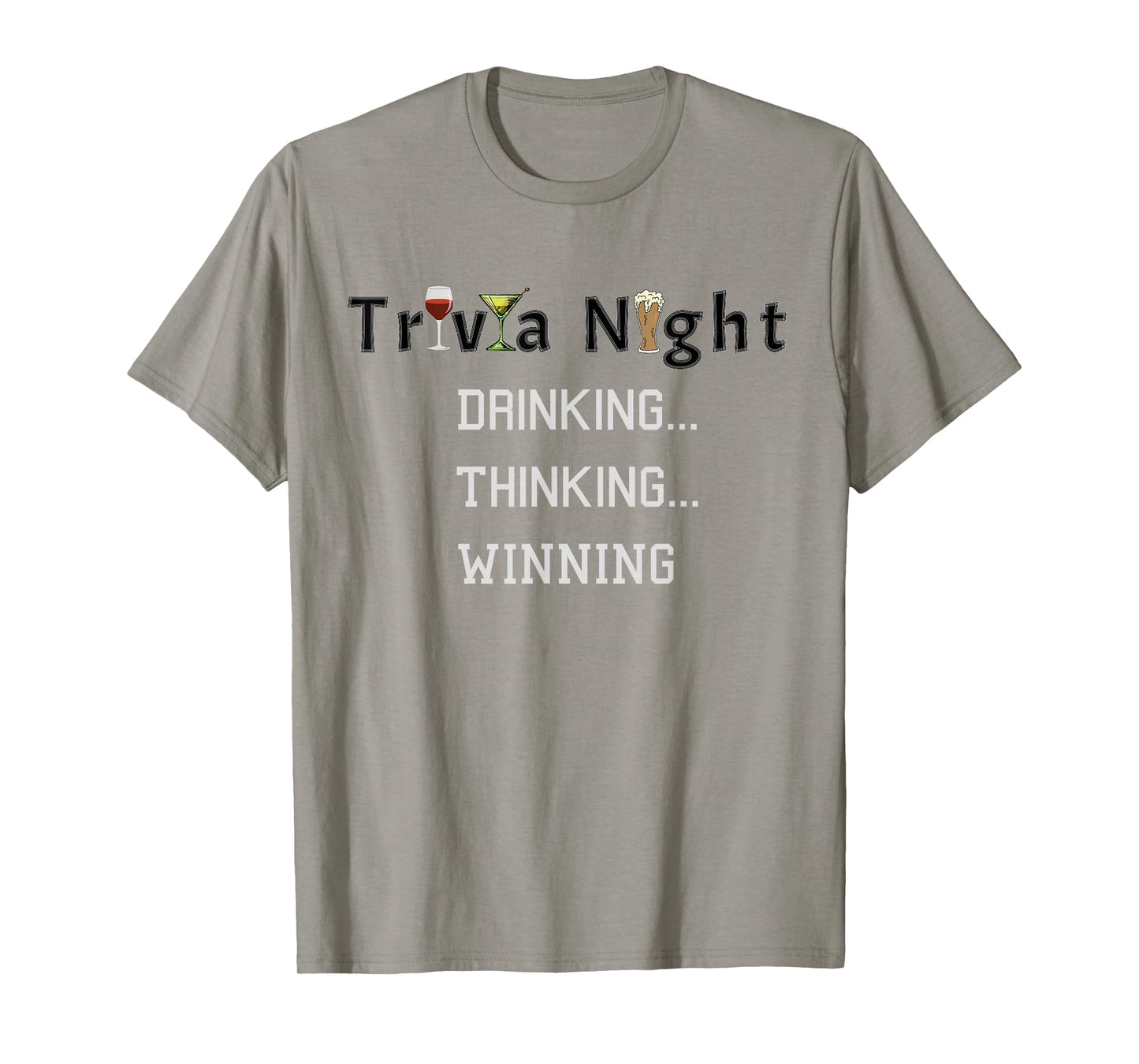 Funny Trivia Night T Shirt - Drinking Thinking and Winning T-Shirt