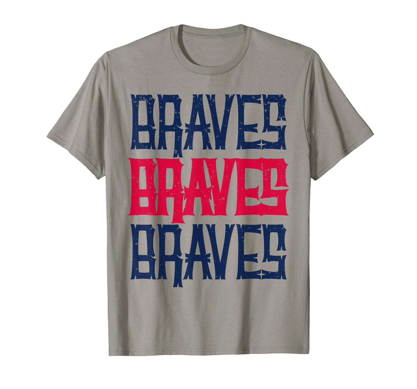 Vintage Braves Retro Three Stripe Weathered Shirt T-Shirt