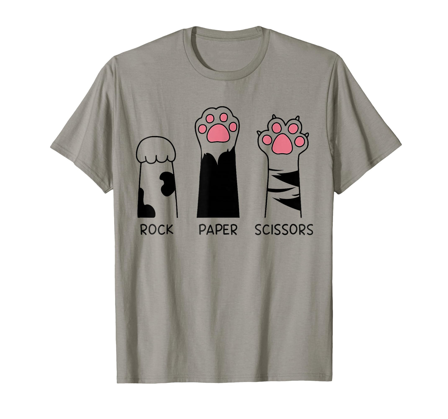 Rock Paper Scissors Cat Paws Cute Kitten Lover Cat T-Shirt
