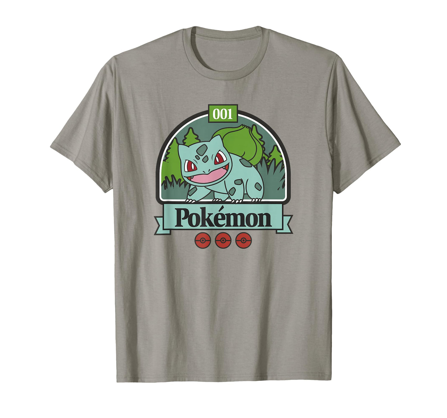 PokΓ©mon 001 Bulbasaur Outdoor Adventure Grassy Park Badge T-Shirt