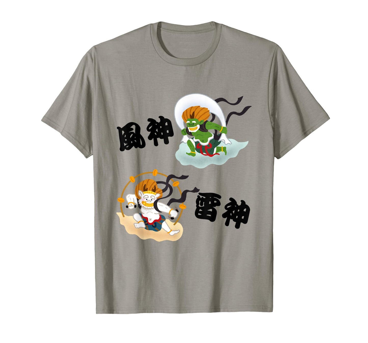 Fujin & Raijin Wind and Thunder Gods of Japan T-Shirt