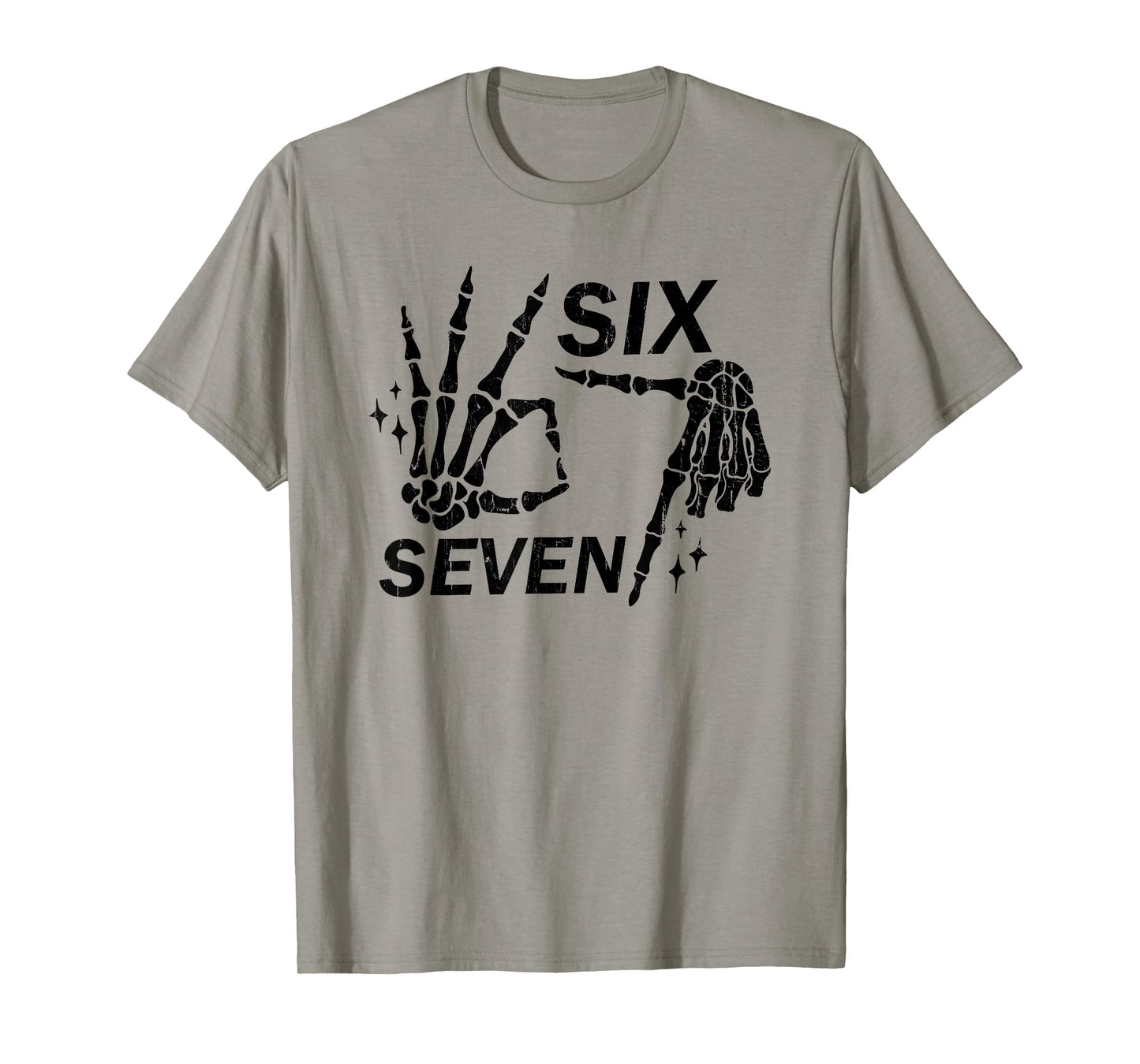 Six Seven 6 7, Skeleton Hands, Spooky Skull T-Shirt