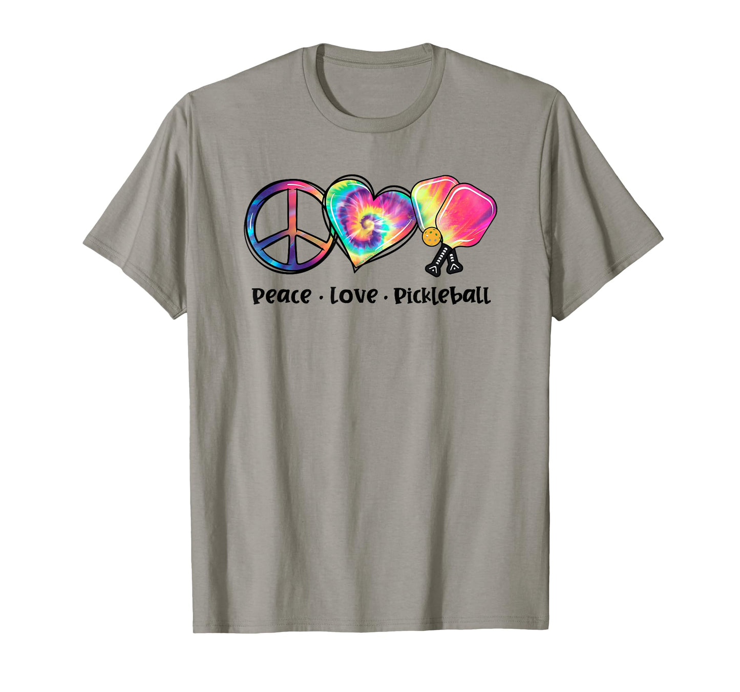 Tie Dye Peace Love Pickleball Lovers Cute Pickleball T-Shirt