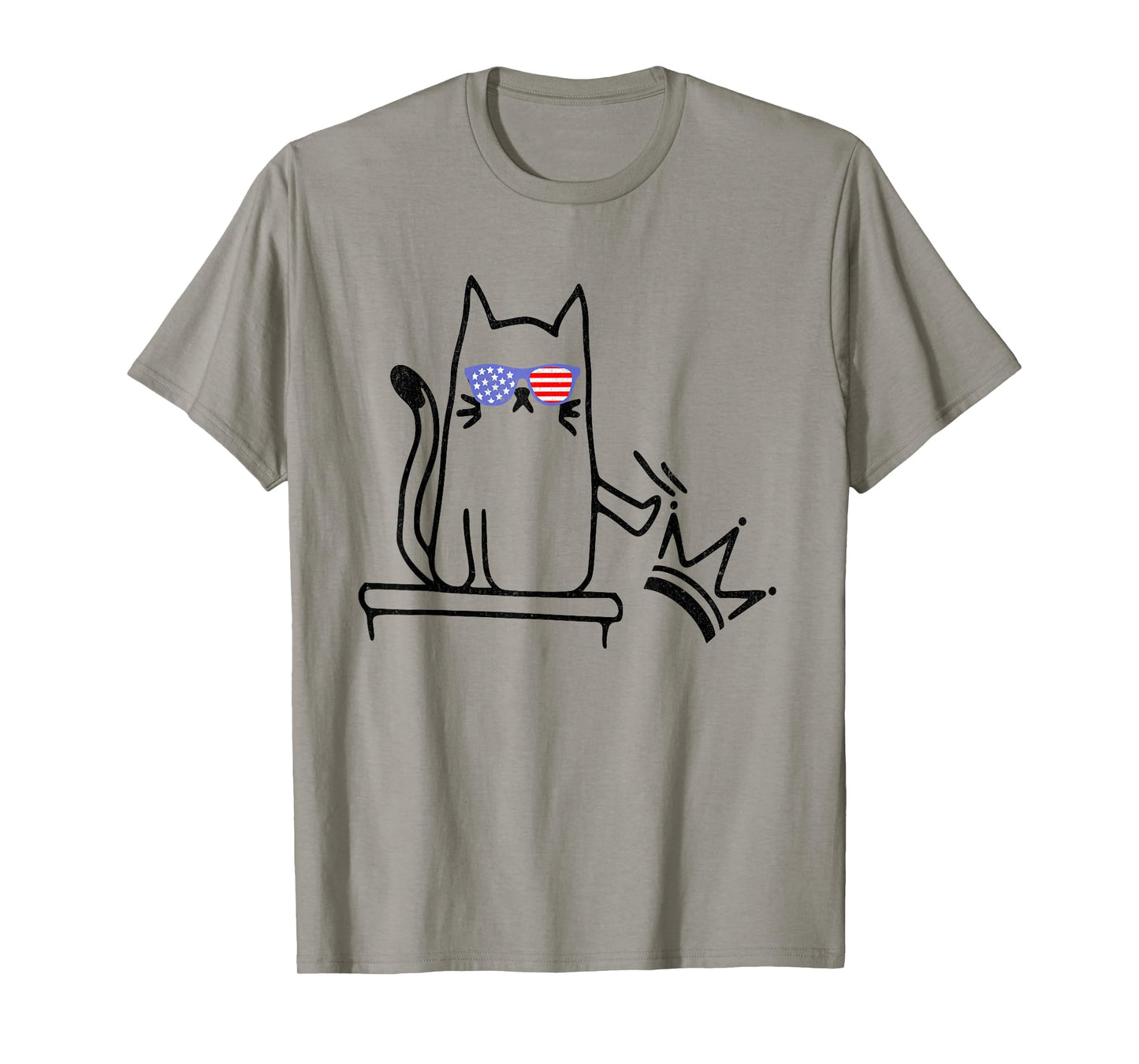 Cat No Kings in America Funny Political Cat Lady T-Shirt
