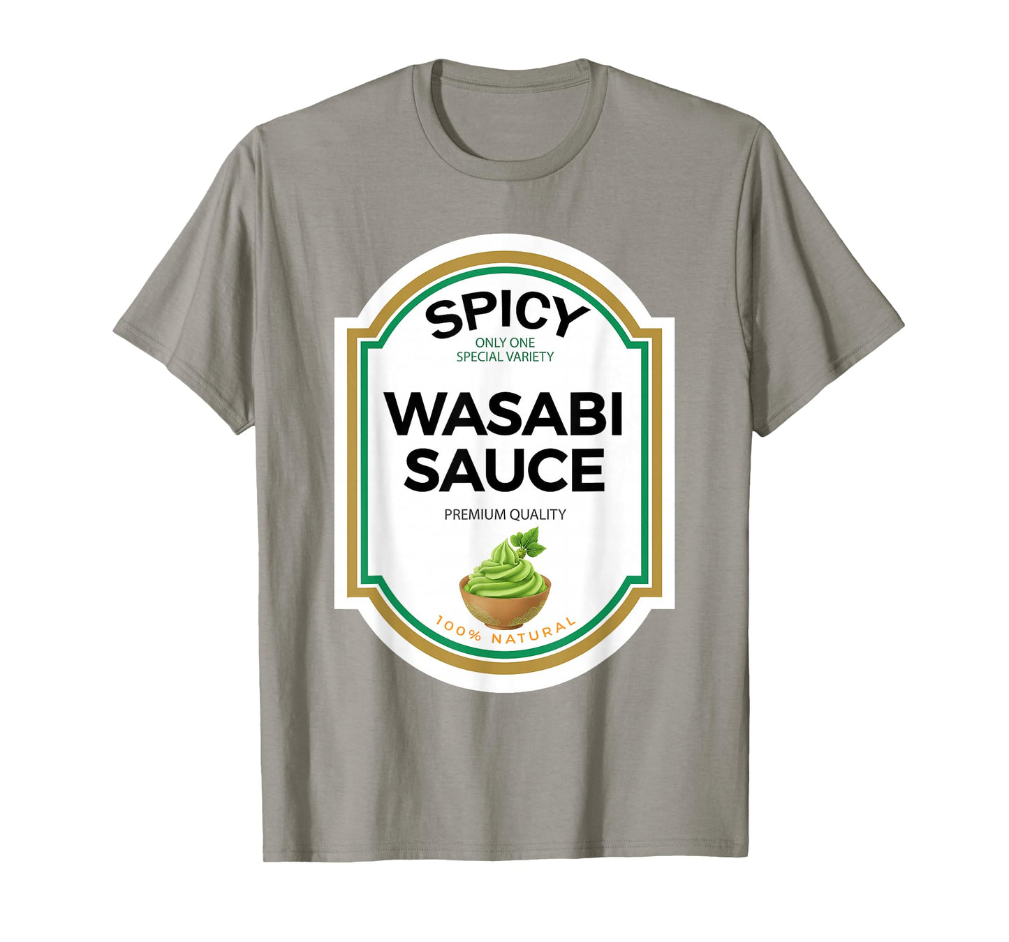 Spicy Wasabi Sauce Halloween Funny Matching Costume Label T-Shirt