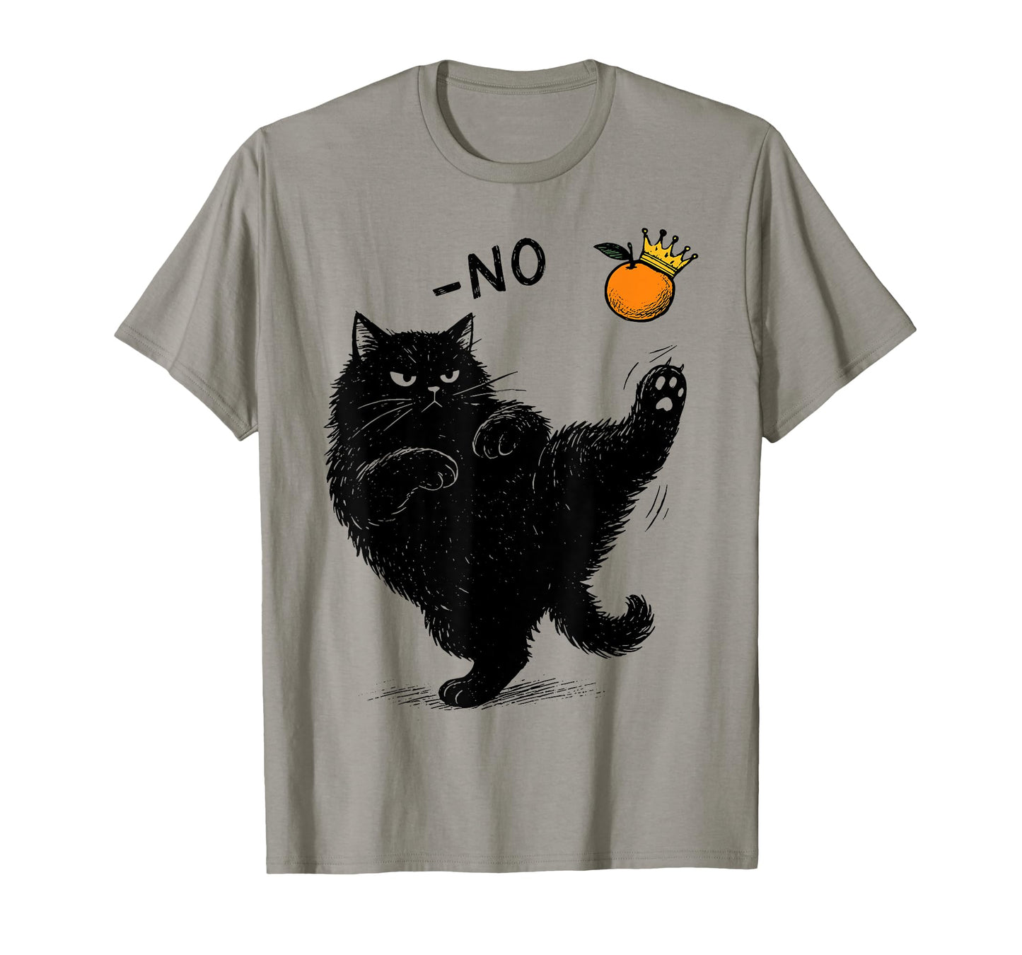 No Kings in America Black Cat Funny Political Meme T-Shirt for Men Women Kids