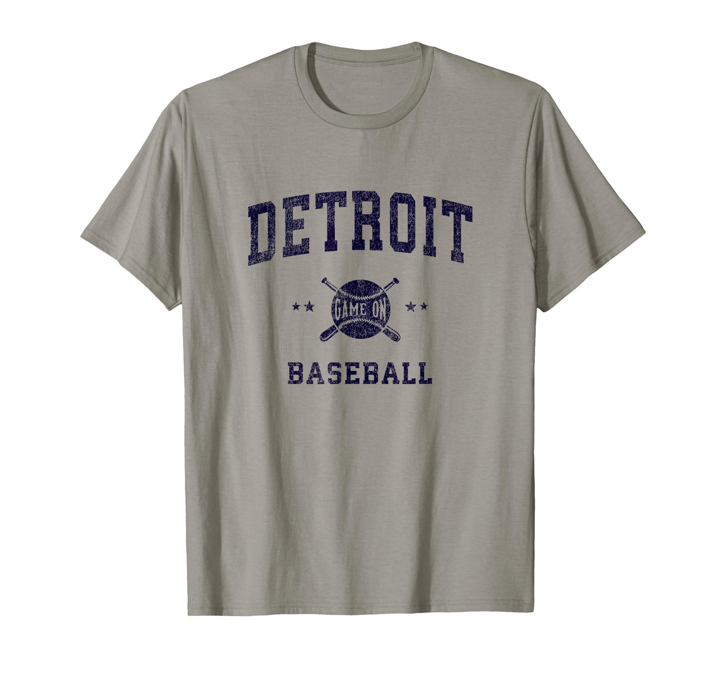 Detroit Vintage Baseball Throwback Retro Design T-Shirt