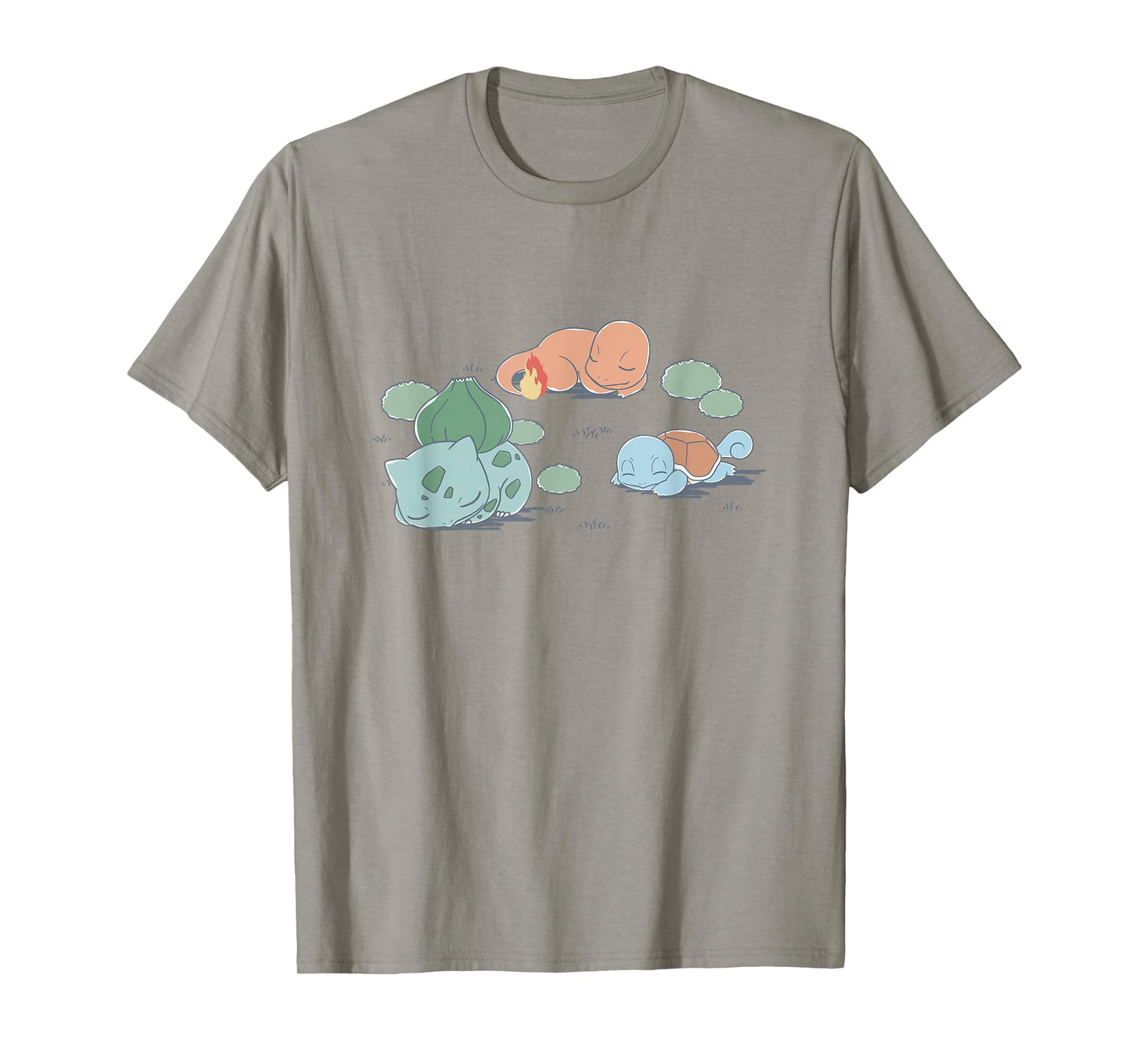 PokΓ©mon Kanto Starters Taking A Nap Cute Retro Shot T-Shirt