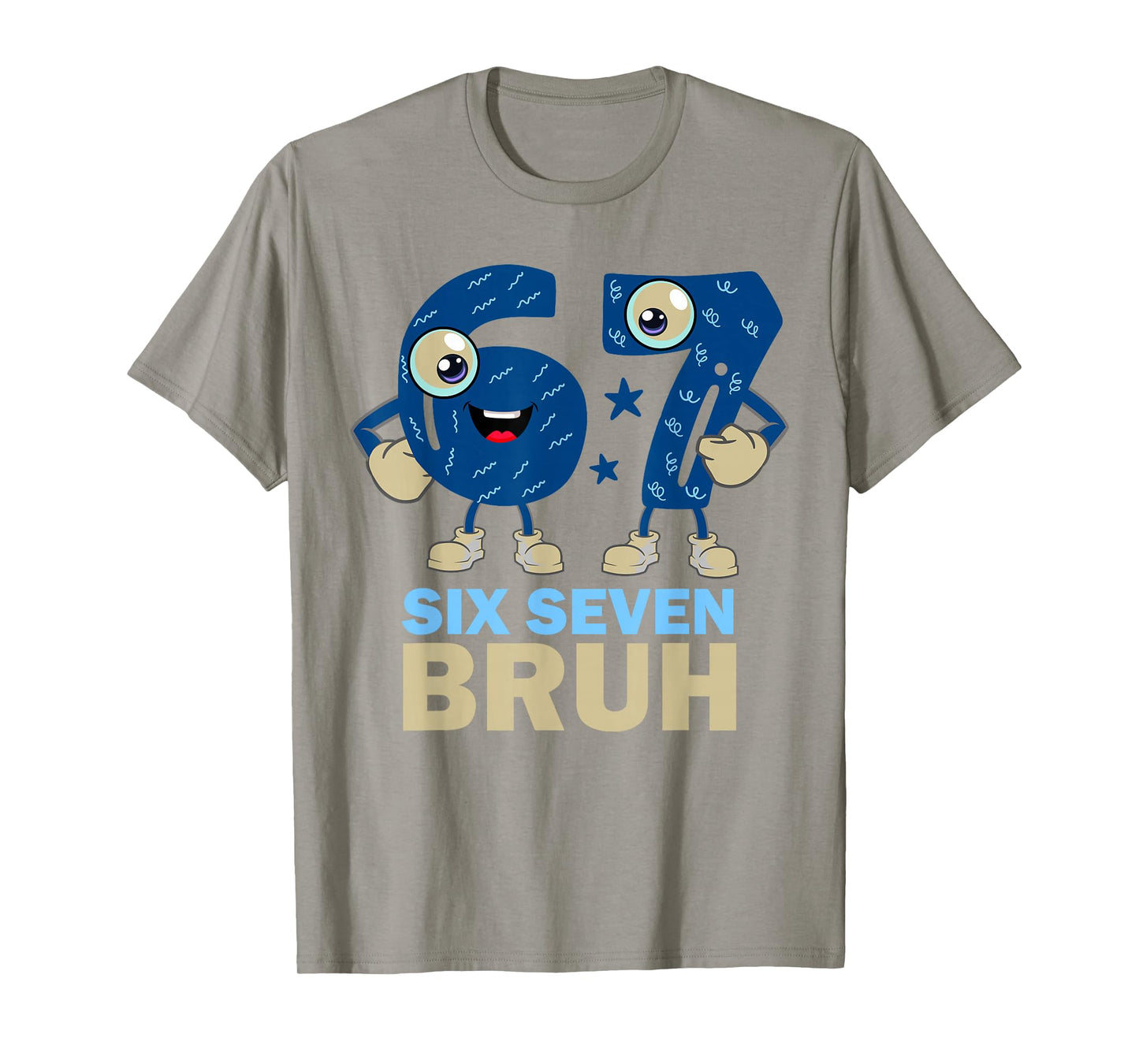 67 Meme 6 7 Numbers Designs Six Seven Bruh Funny Boys Kids T-Shirt
