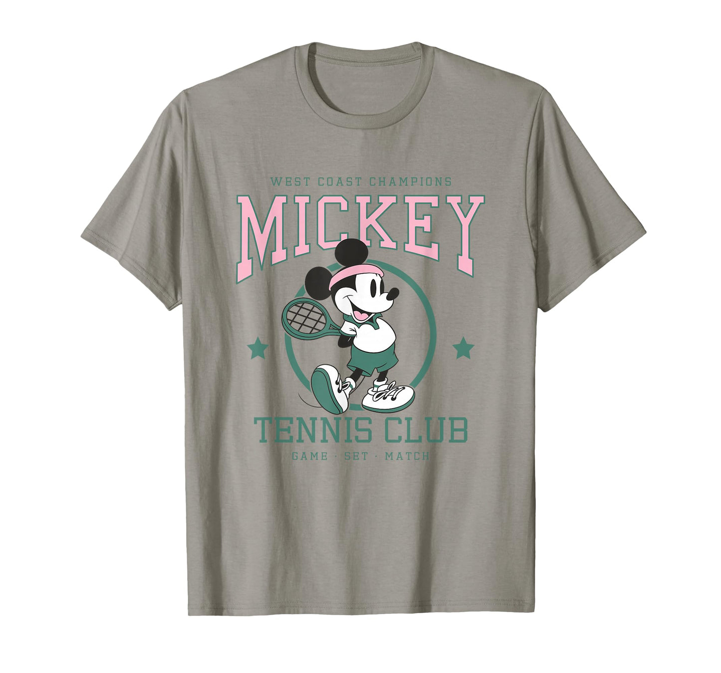 Disney Mickey And Friends Retro Tennis Club Game Set Match T-Shirt