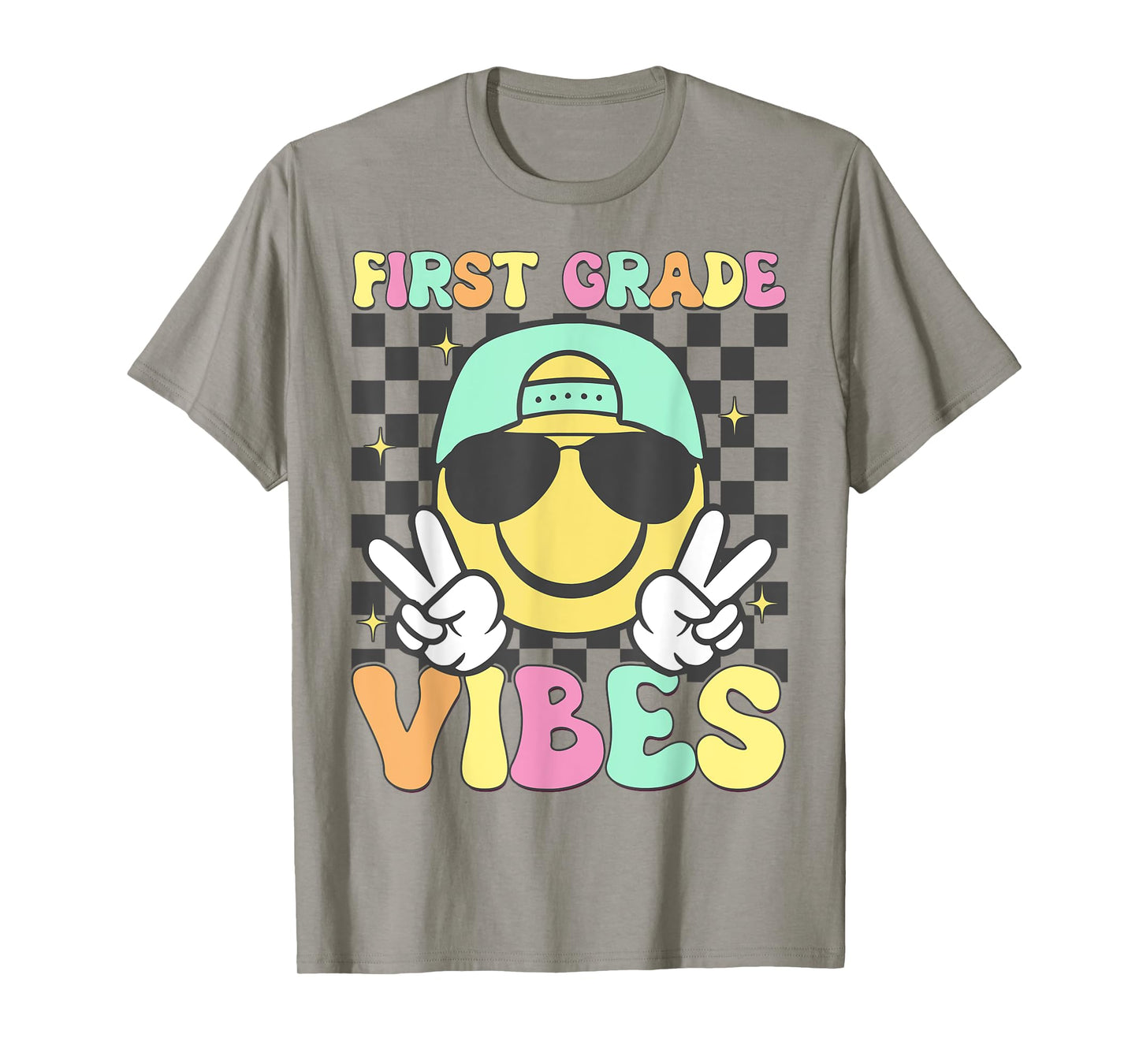 1st Grade Vibes Smile Face Back To School First Grade T-Shirt