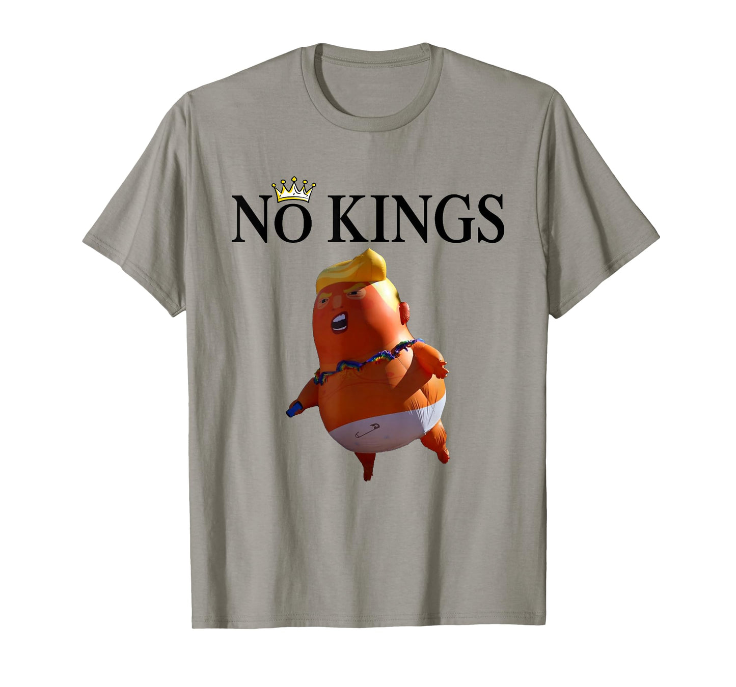 No Kings Patriotic US Flag Funny Not King Joke T-Shirt