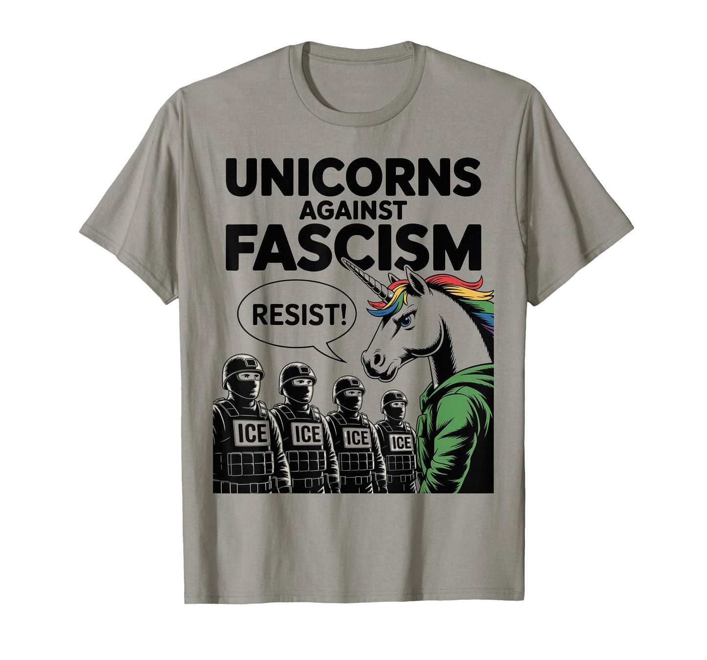 Unicorns Against Fascism LGBTQ Fascist 50501 No Kings Resist T-Shirt