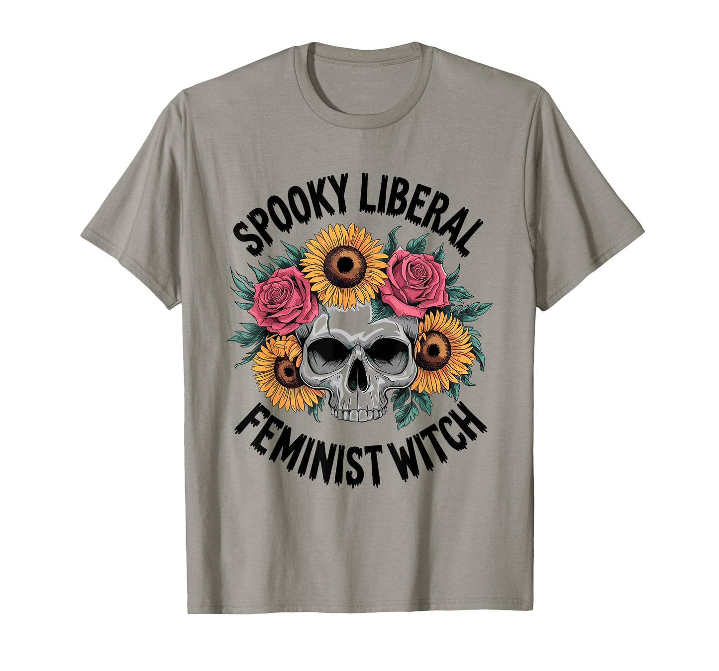 Spooky Liberal Feminist Witch Halloween Witch Vibes T-Shirt
