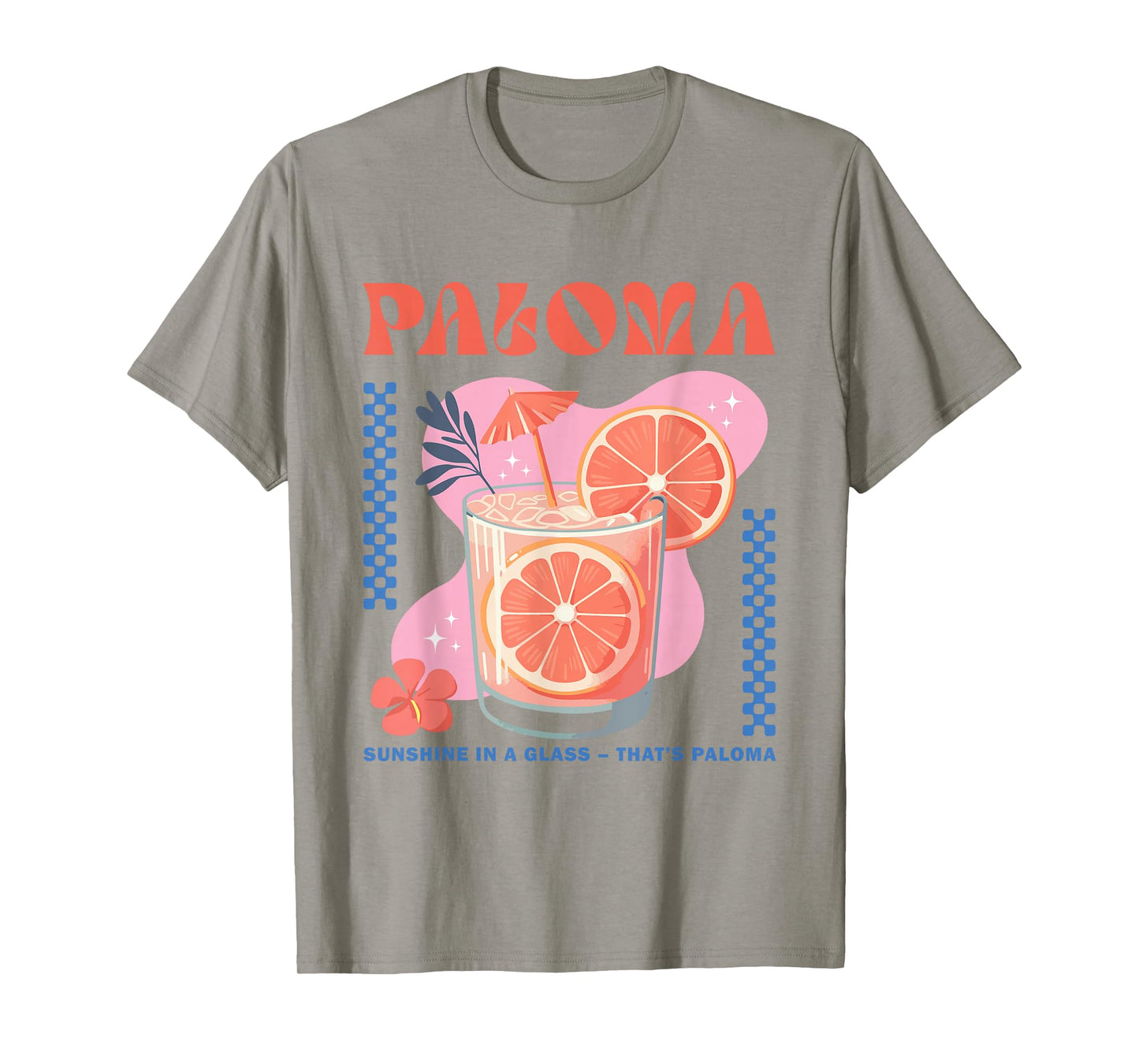 Paloma Cocktail Retro Tee Sunshine in a Glass Citrus Drink T-Shirt