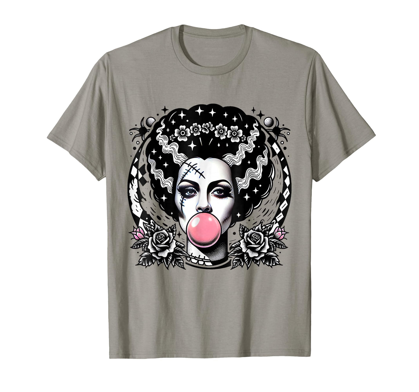 Bride of Frankenstein Bubblegum Monster Halloween Graphic T-Shirt