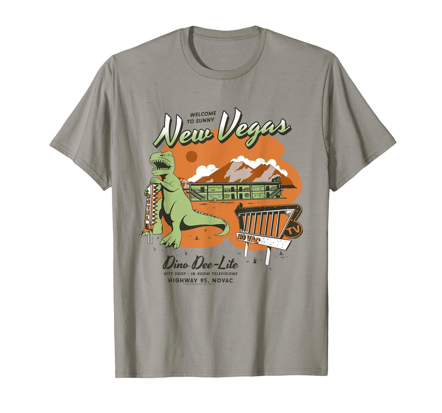 Fallout Welcome to New Vegas Dino Dee-Lite Video Game T-Shirt