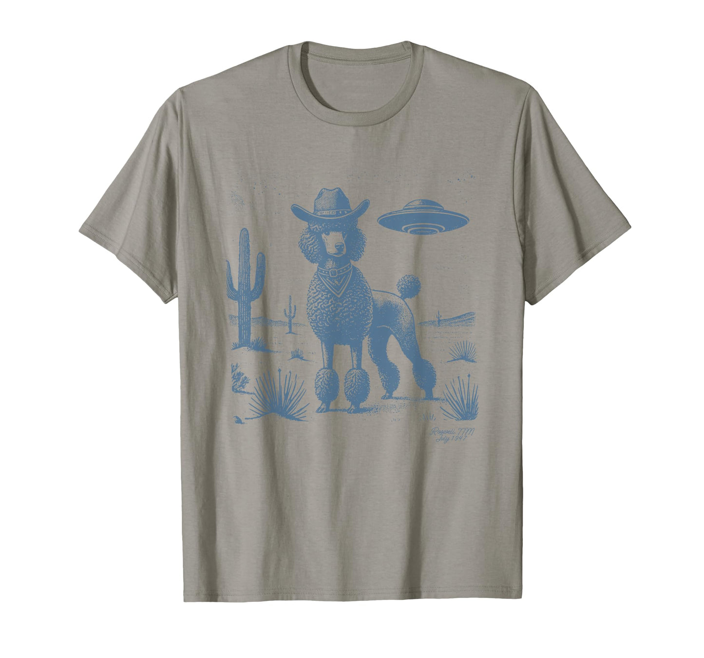 Poodle Cowboy UFO, Poodle Mom, Poodle Dad, Cowboy Poodle UFO T-Shirt