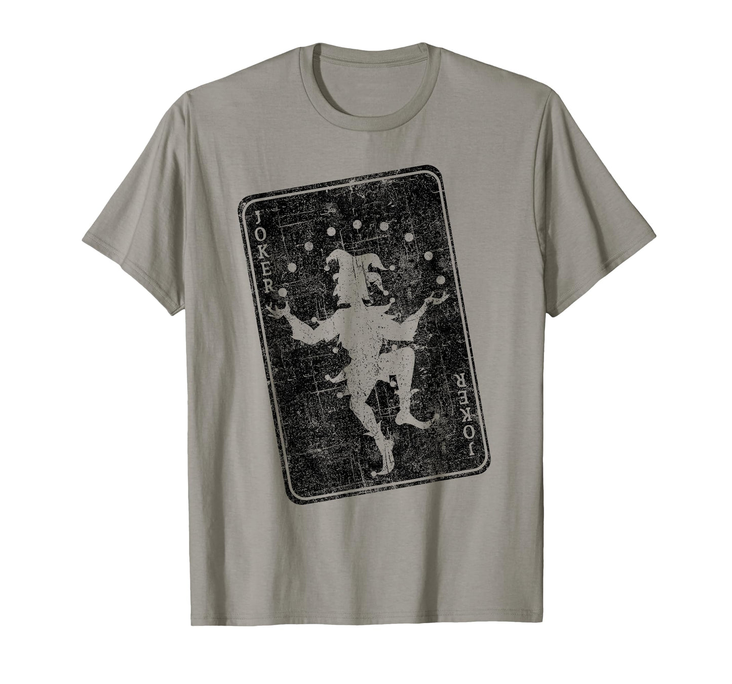 Distressed Joker playing card jester poker player halloween T-Shirt
