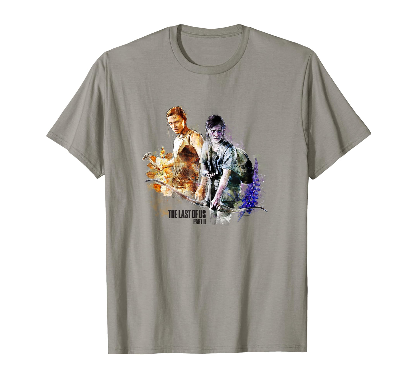 The Last of Us Part II Iconic Abby Ellie Watercolor Floral T-Shirt