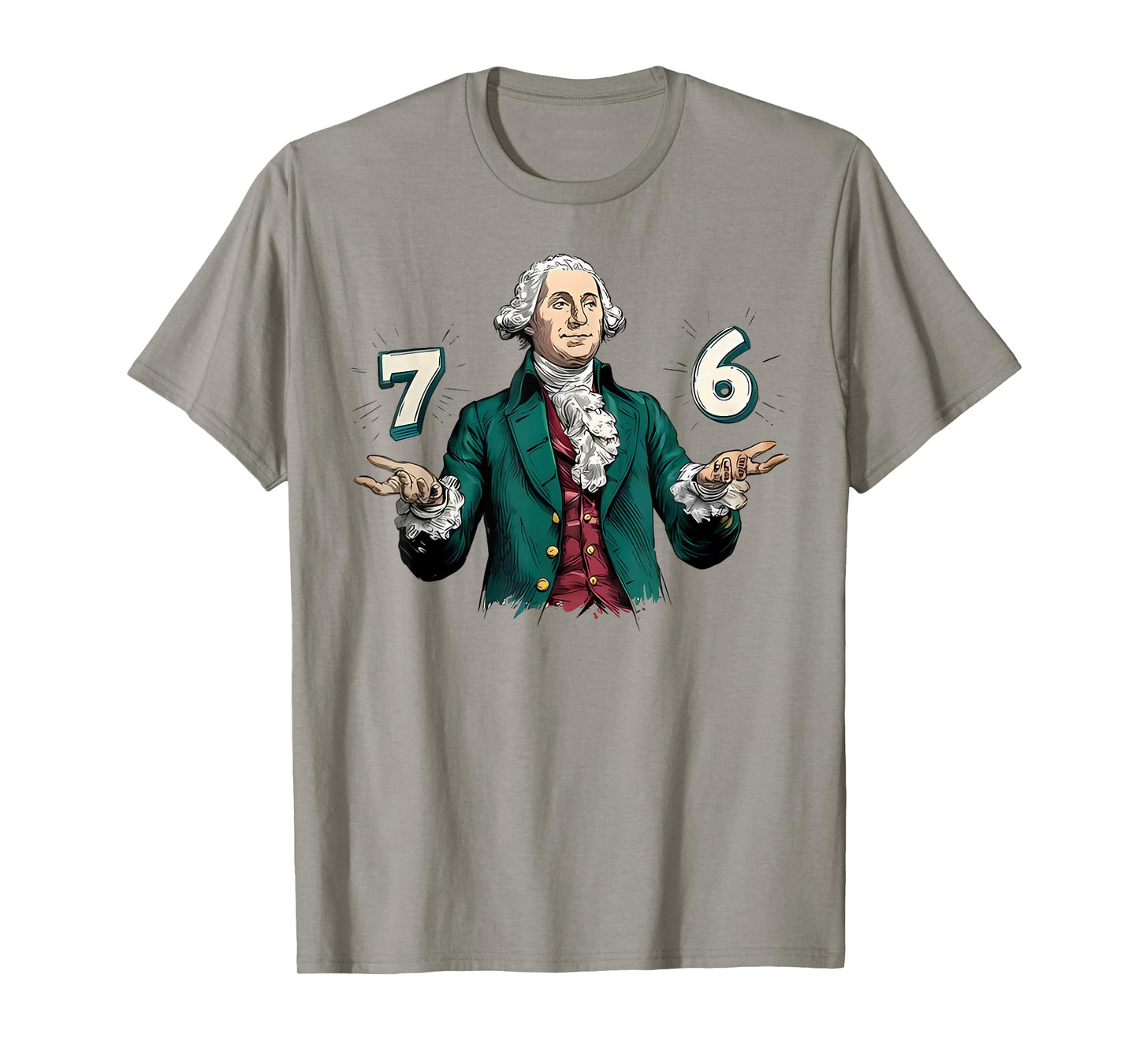 6-7 7-6 Six Seven Funny George Washington Historical Meme T-Shirt