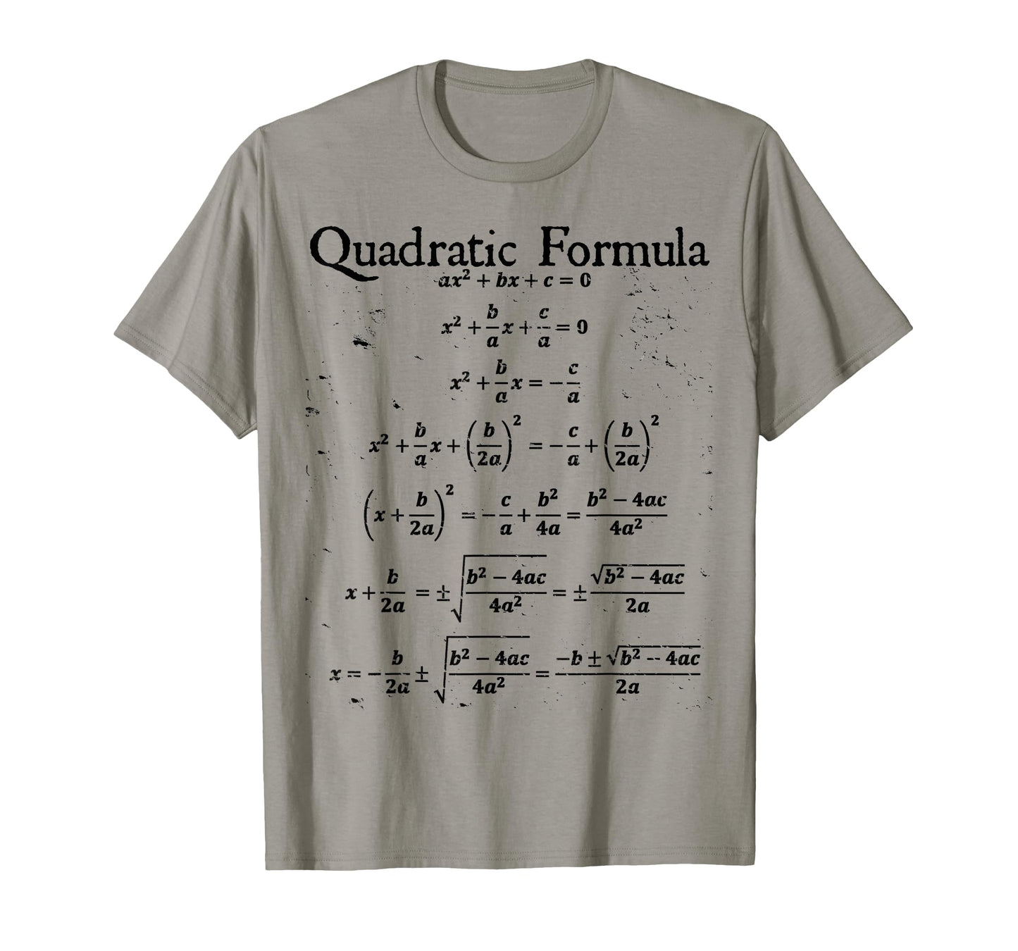 Vintage Nerdy Quadratic Formula Proof Algebra Math Teacher T-Shirt